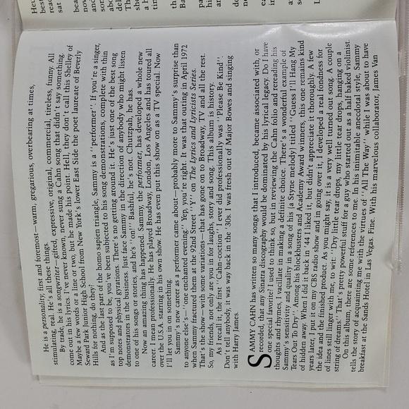 SAMMY CAHN CD PRODUCED AND HOSTED BY MAURICE LEVINE - Picture 9 of 10